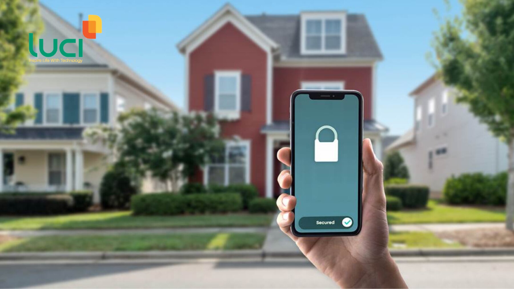 Chủ nhà có thể kiểm soát và điều khiển hệ thống an ninh gia đình IoT từ xa qua điện thoại.